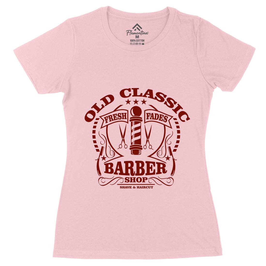 Old Classic Womens Organic Crew Neck T-Shirt Barber A099