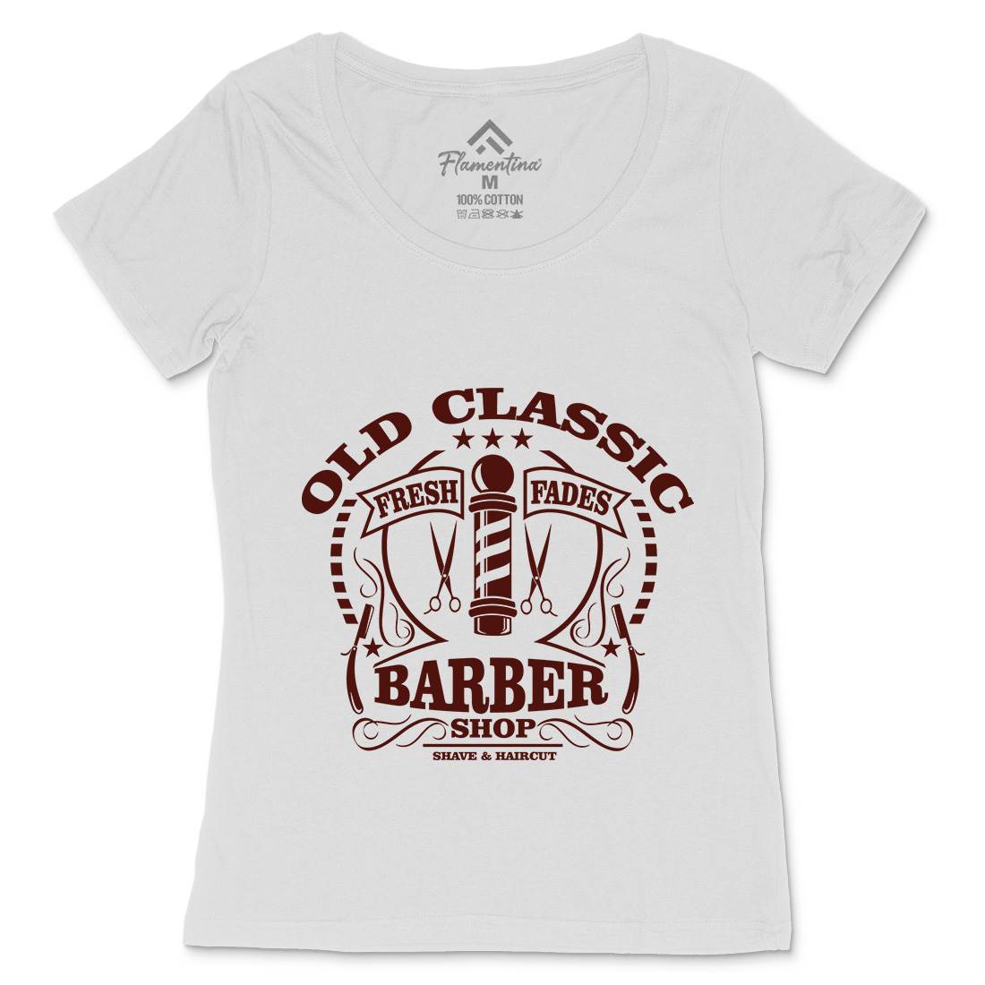 Old Classic Womens Scoop Neck T-Shirt Barber A099