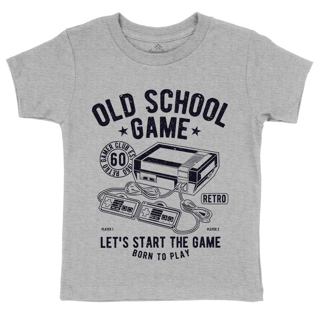Old School Game Kids Organic Crew Neck T-Shirt Geek A100