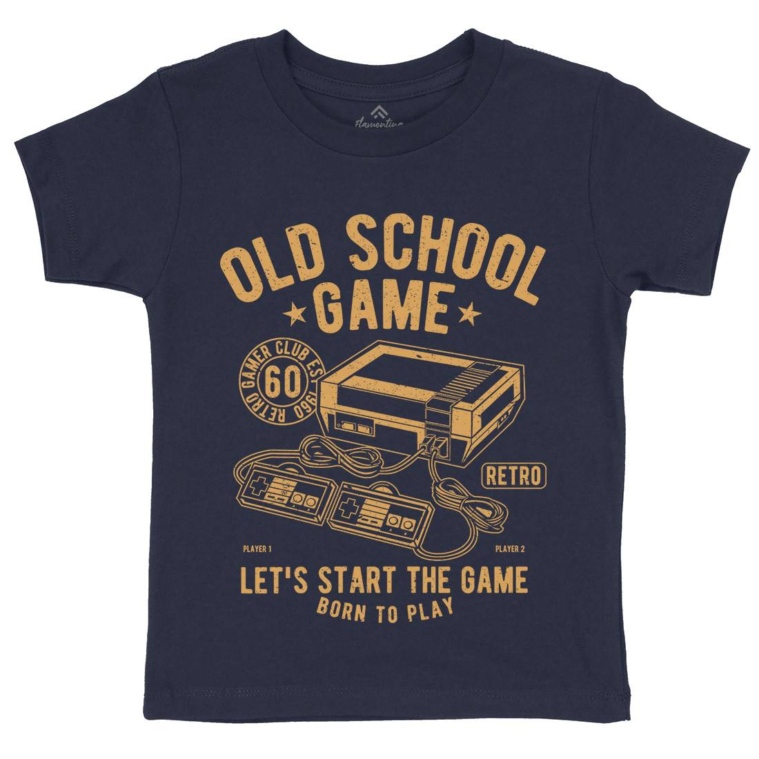 Old School Game Kids Crew Neck T-Shirt Geek A100