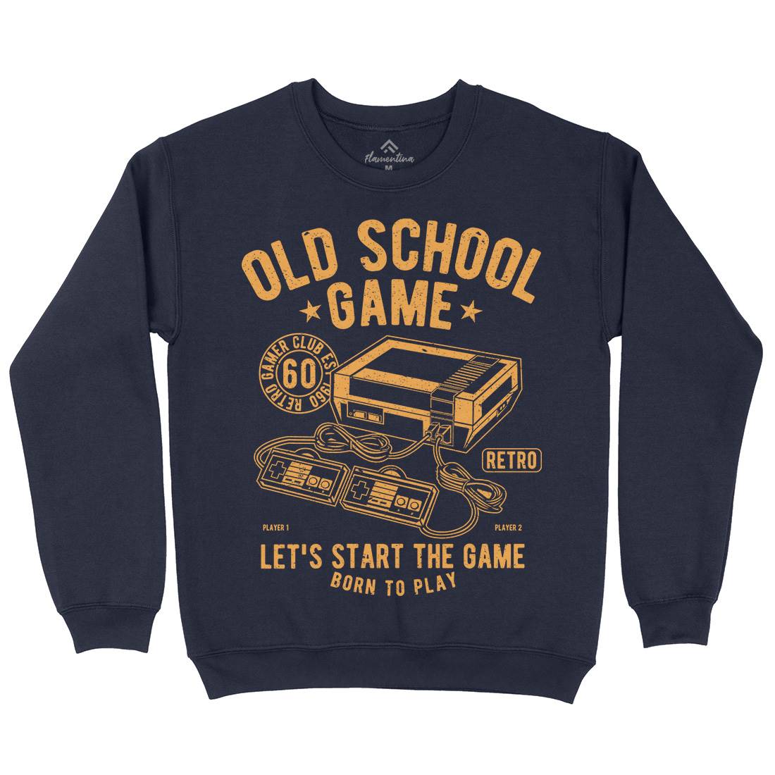 Old School Game Mens Crew Neck Sweatshirt Geek A100