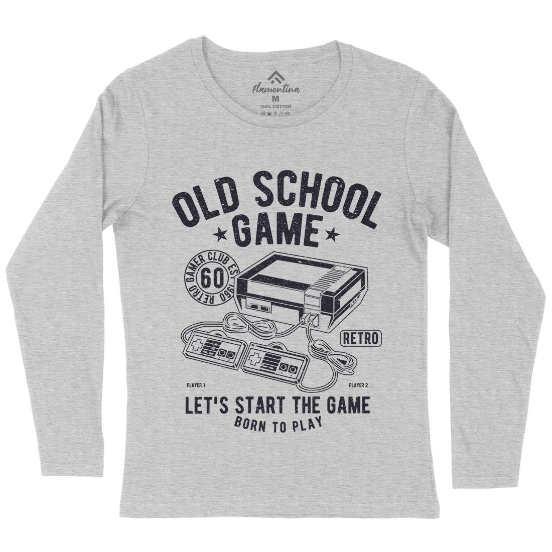Old School Game Womens Long Sleeve T-Shirt Geek A100