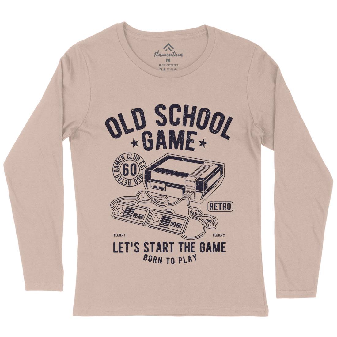 Old School Game Womens Long Sleeve T-Shirt Geek A100