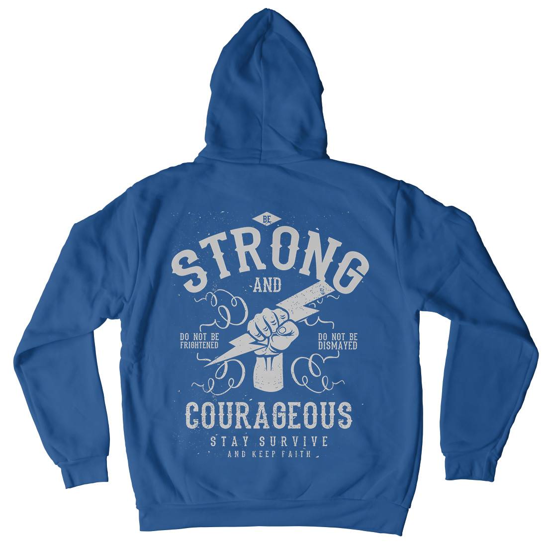 Be Strong And Courageous Kids Crew Neck Hoodie Quotes A101