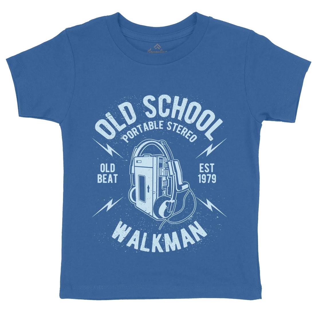 Old School Player Kids Crew Neck T-Shirt Music A102