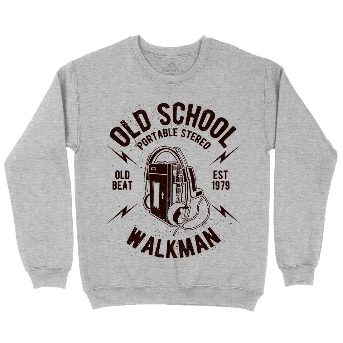 Old School Player Mens Crew Neck Sweatshirt Music A102
