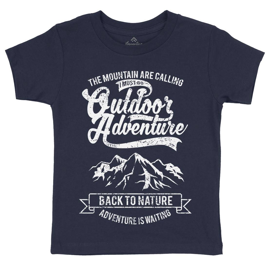 Outdoor Adventure Kids Organic Crew Neck T-Shirt Nature A104