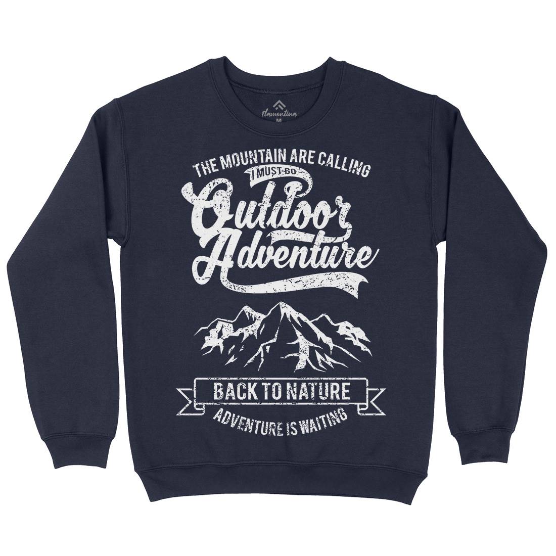 Outdoor Adventure Mens Crew Neck Sweatshirt Nature A104