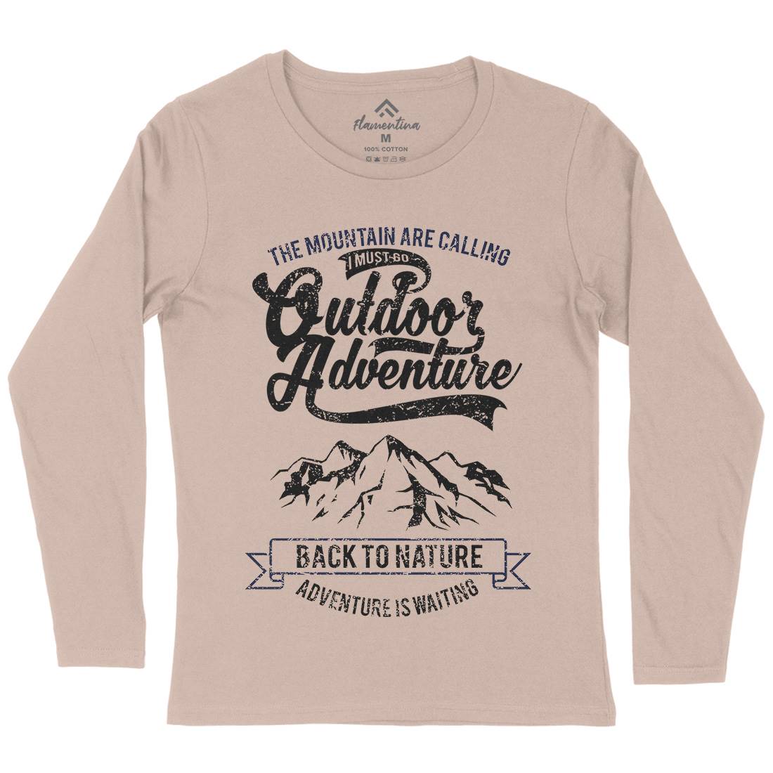 Outdoor Adventure Womens Long Sleeve T-Shirt Nature A104
