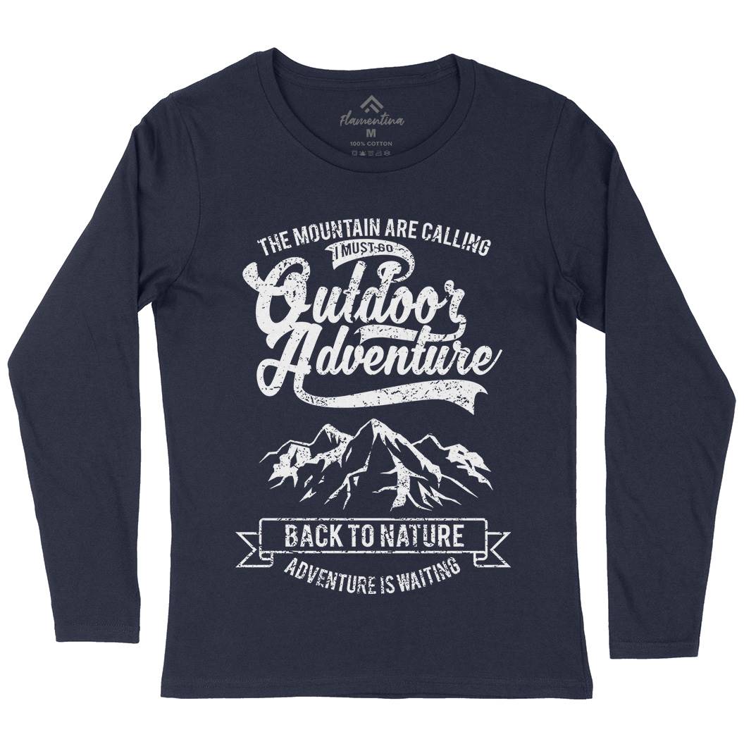 Outdoor Adventure Womens Long Sleeve T-Shirt Nature A104