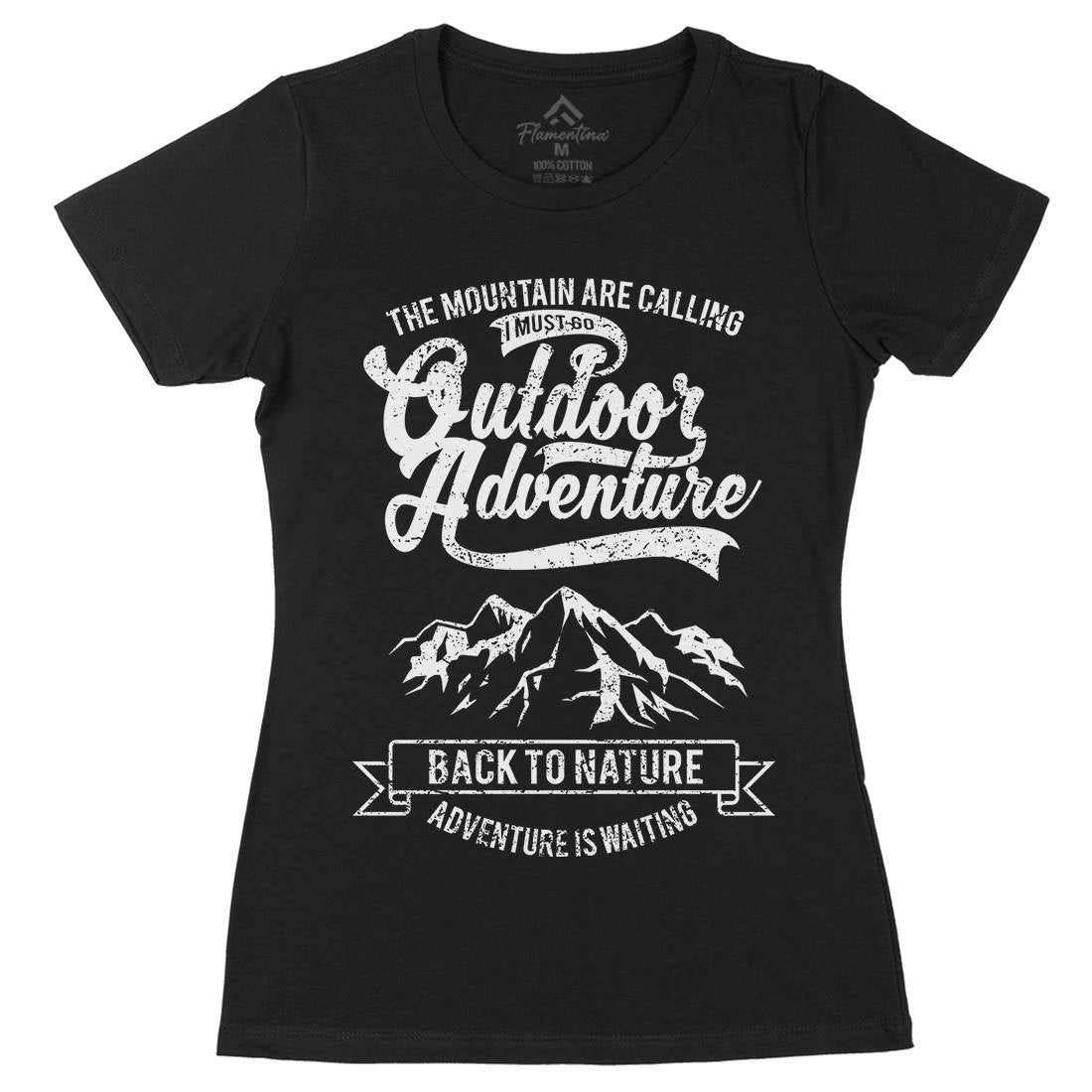 Outdoor Adventure Womens Organic Crew Neck T-Shirt Nature A104