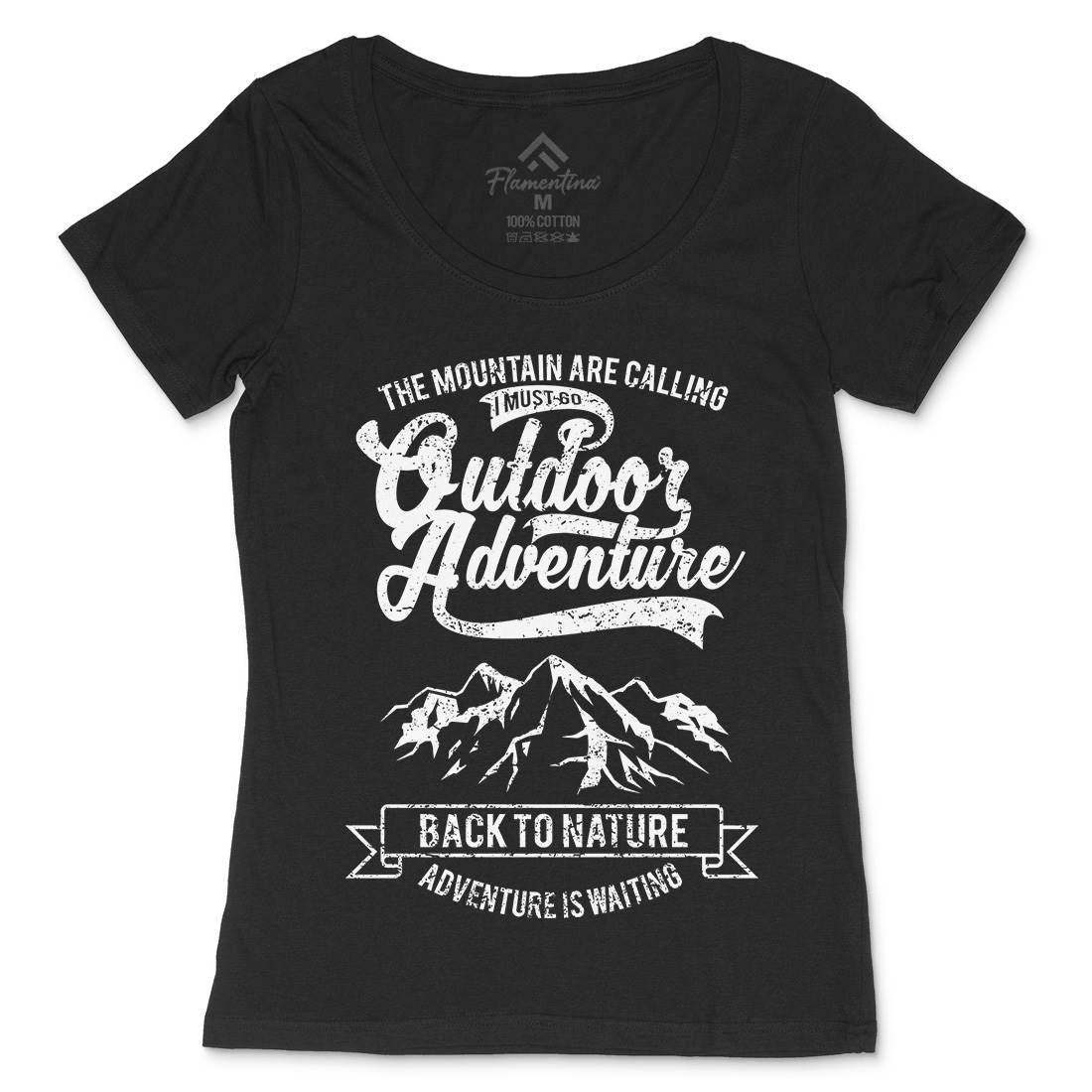 Outdoor Adventure Womens Scoop Neck T-Shirt Nature A104