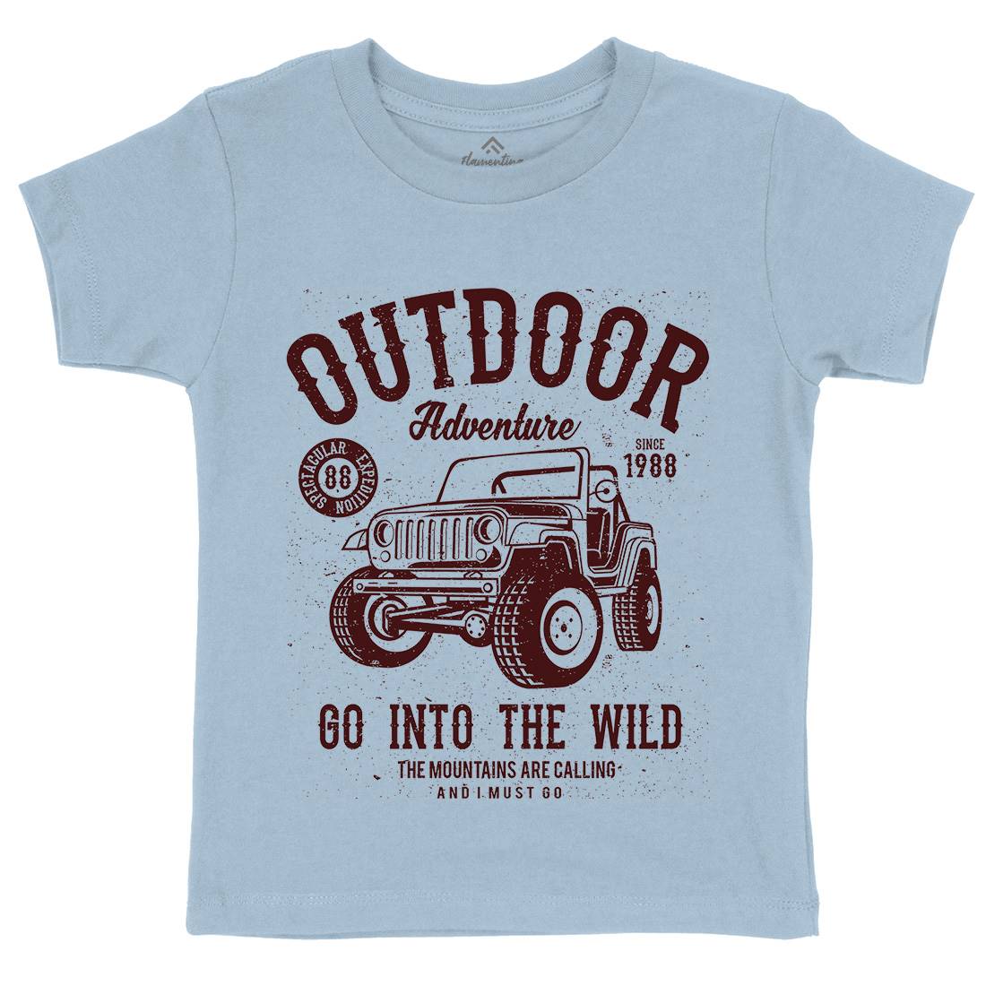 Outdoor Adventure Kids Crew Neck T-Shirt Nature A105