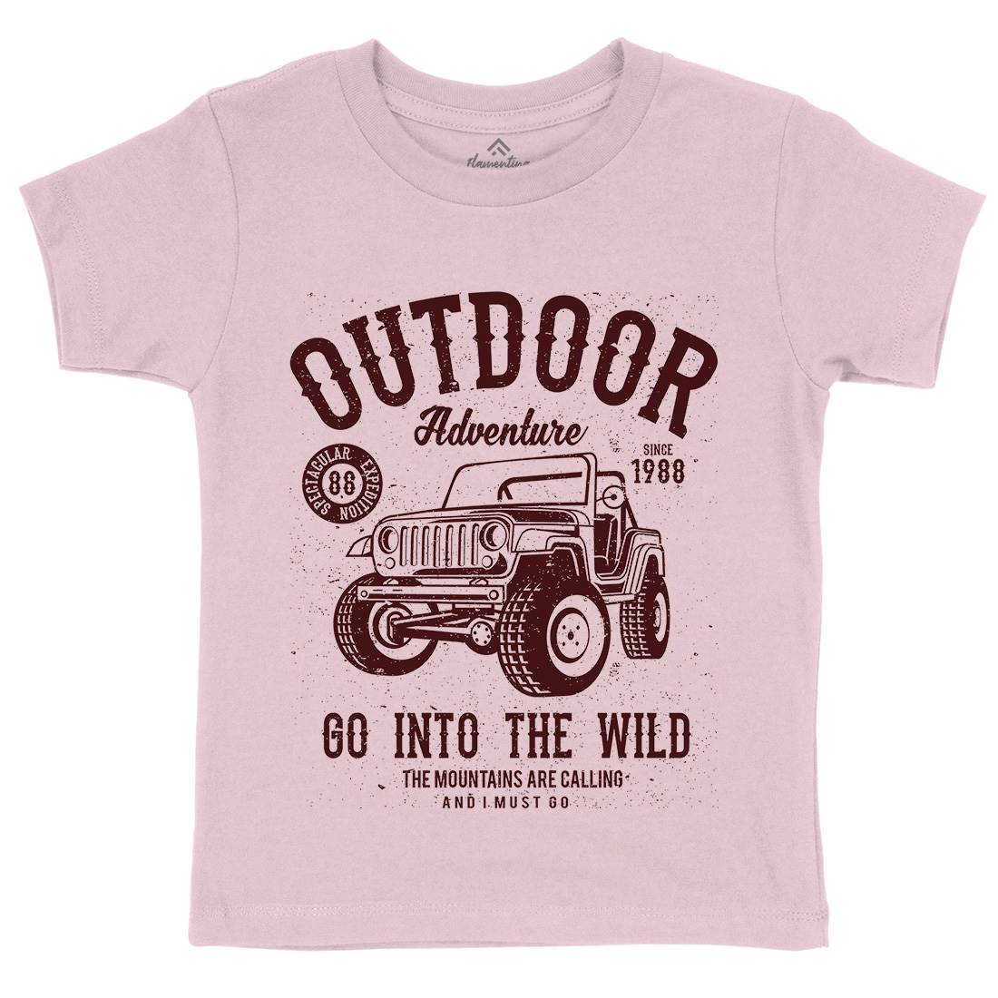 Outdoor Adventure Kids Organic Crew Neck T-Shirt Nature A105
