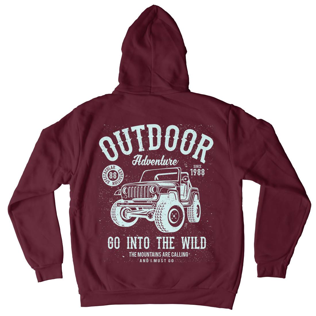 Outdoor Adventure Mens Hoodie With Pocket Nature A105