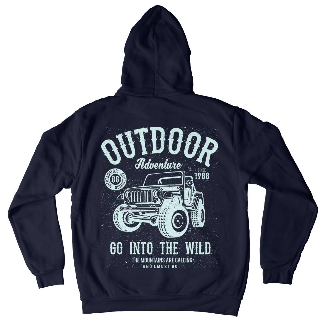 Outdoor Adventure Mens Hoodie With Pocket Nature A105