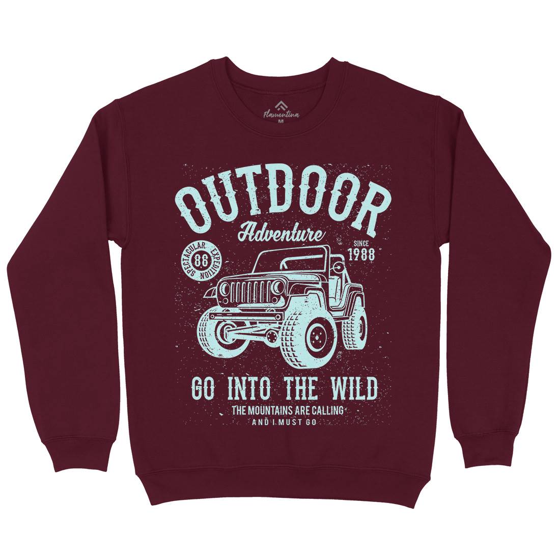 Outdoor Adventure Mens Crew Neck Sweatshirt Nature A105