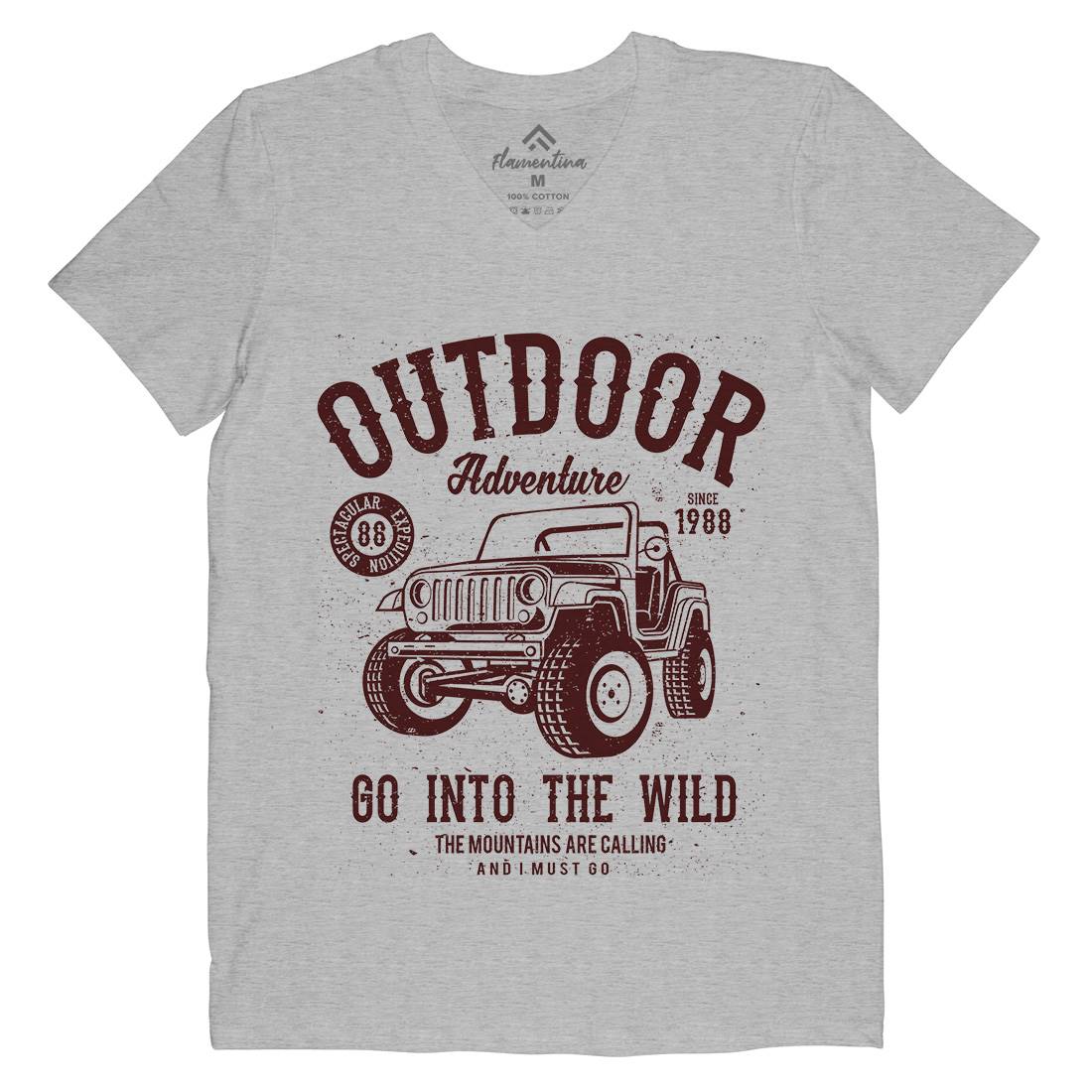 Outdoor Adventure Mens V-Neck T-Shirt Nature A105