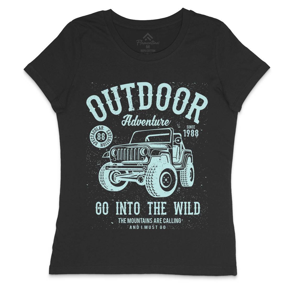 Outdoor Adventure Womens Crew Neck T-Shirt Nature A105