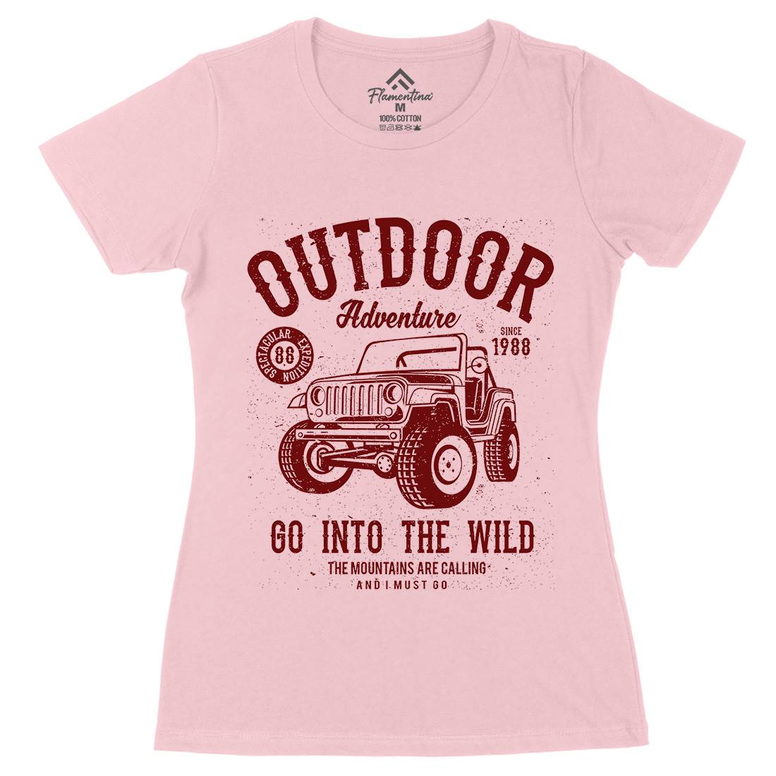 Outdoor Adventure Womens Organic Crew Neck T-Shirt Nature A105