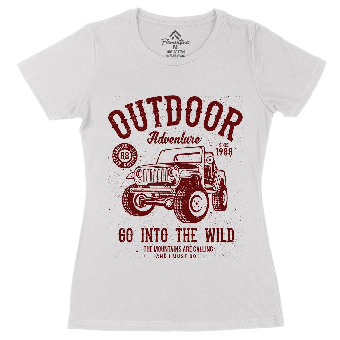 Outdoor Adventure Womens Organic Crew Neck T-Shirt Nature A105