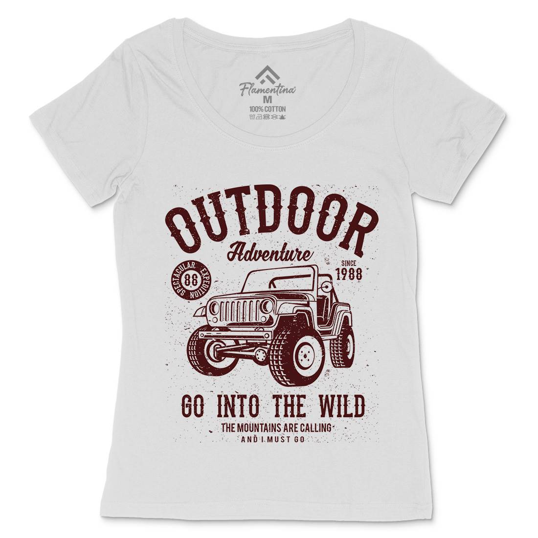 Outdoor Adventure Womens Scoop Neck T-Shirt Nature A105