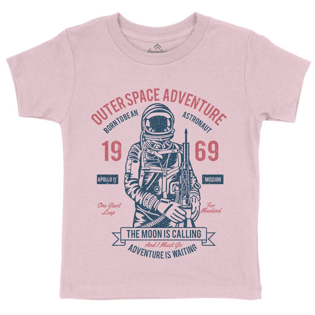 Outer Adventure 69 Kids Organic Crew Neck T-Shirt Space A106