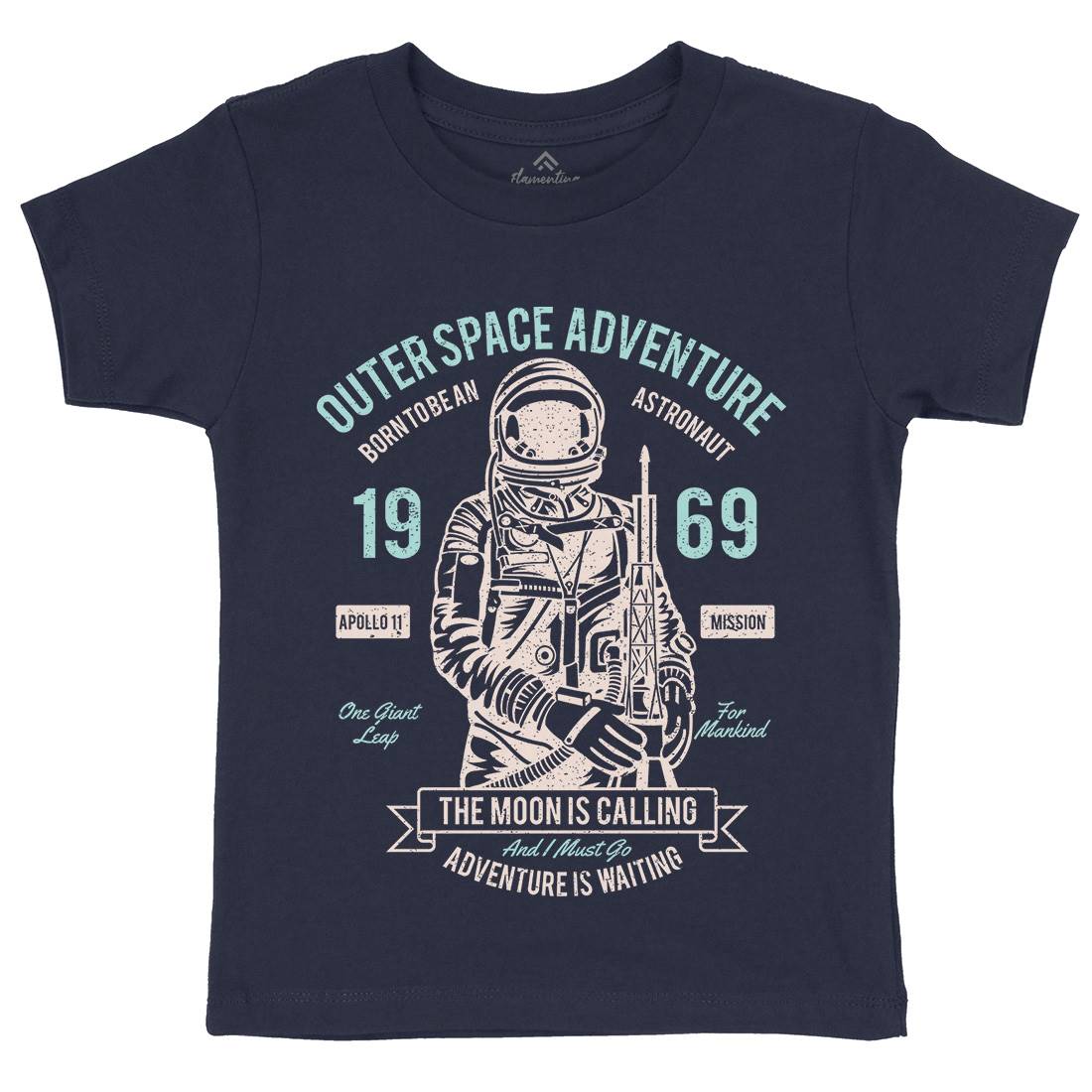 Outer Adventure 69 Kids Crew Neck T-Shirt Space A106