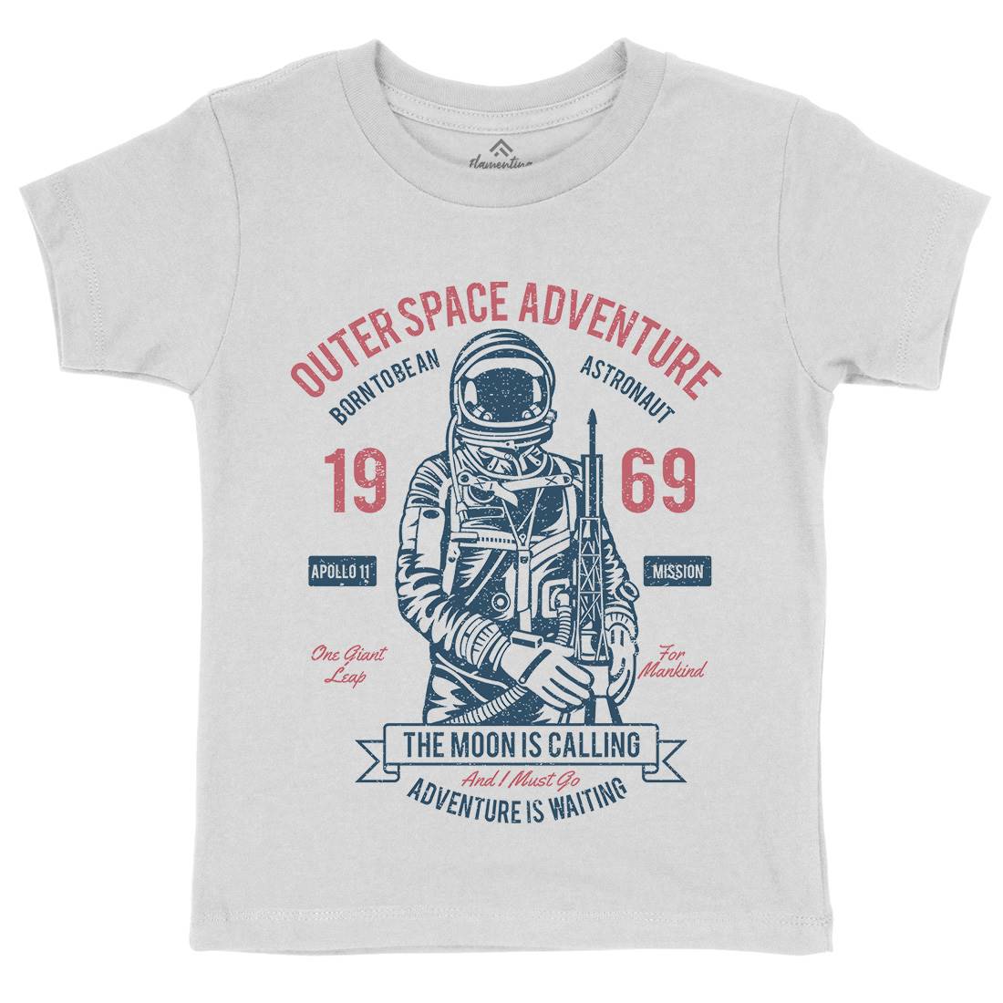 Outer Adventure 69 Kids Organic Crew Neck T-Shirt Space A106