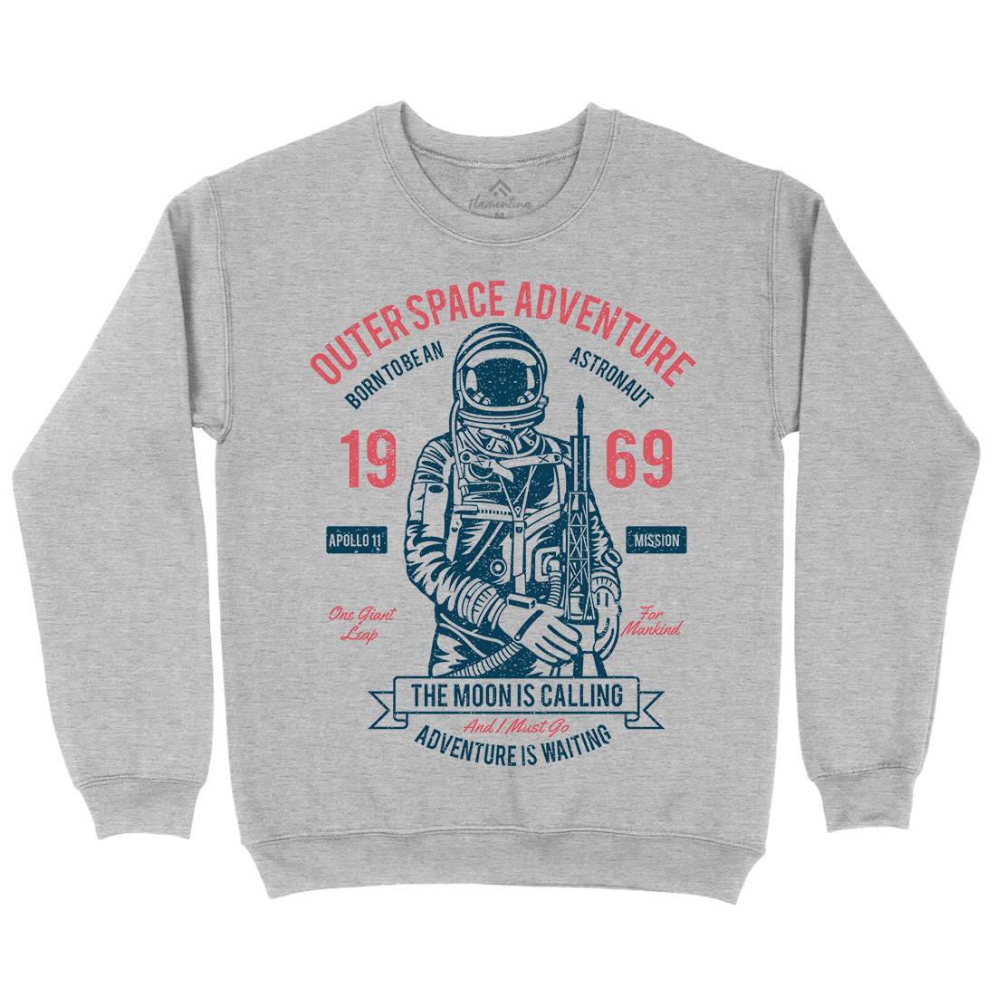Outer Adventure 69 Mens Crew Neck Sweatshirt Space A106