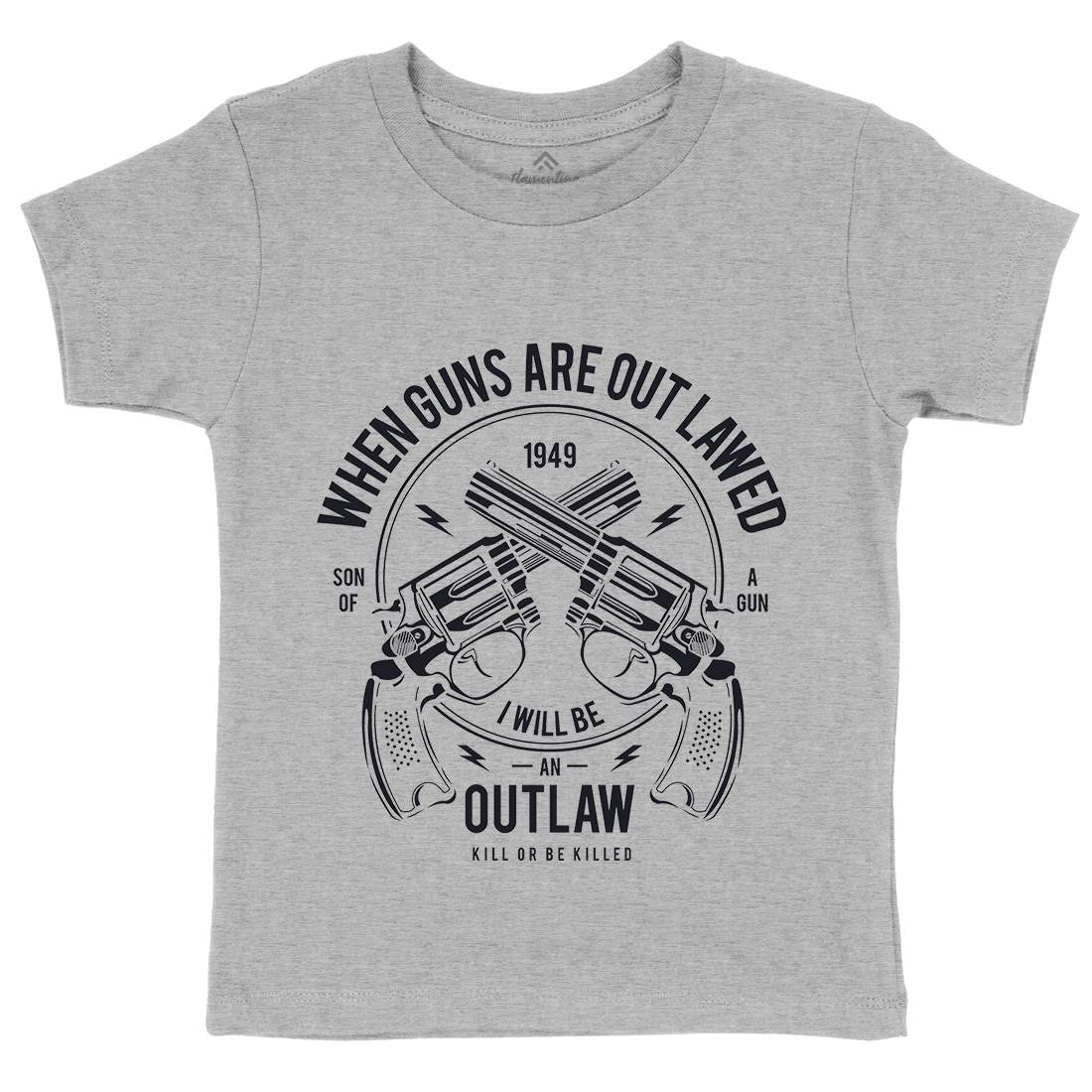 Outlaw Kids Crew Neck T-Shirt American A107