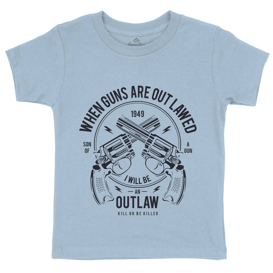 Outlaw Kids Crew Neck T-Shirt American A107