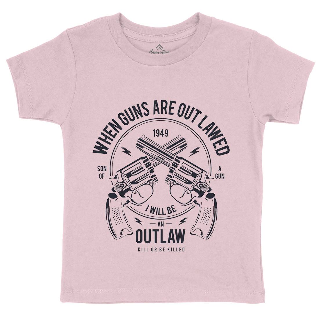 Outlaw Kids Organic Crew Neck T-Shirt American A107