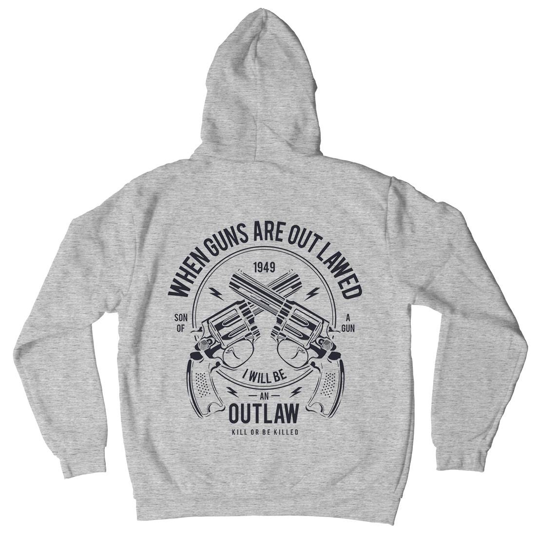 Outlaw Mens Hoodie With Pocket American A107