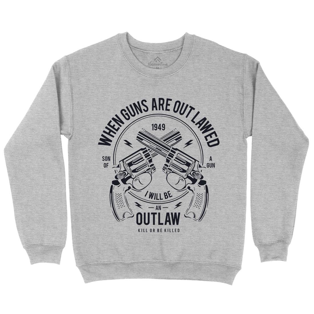 Outlaw Mens Crew Neck Sweatshirt American A107