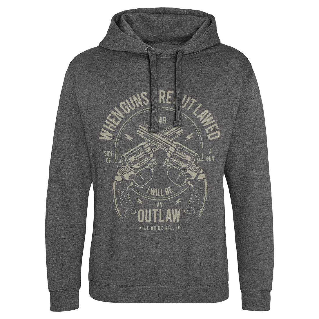 Outlaw Mens Hoodie Without Pocket American A107