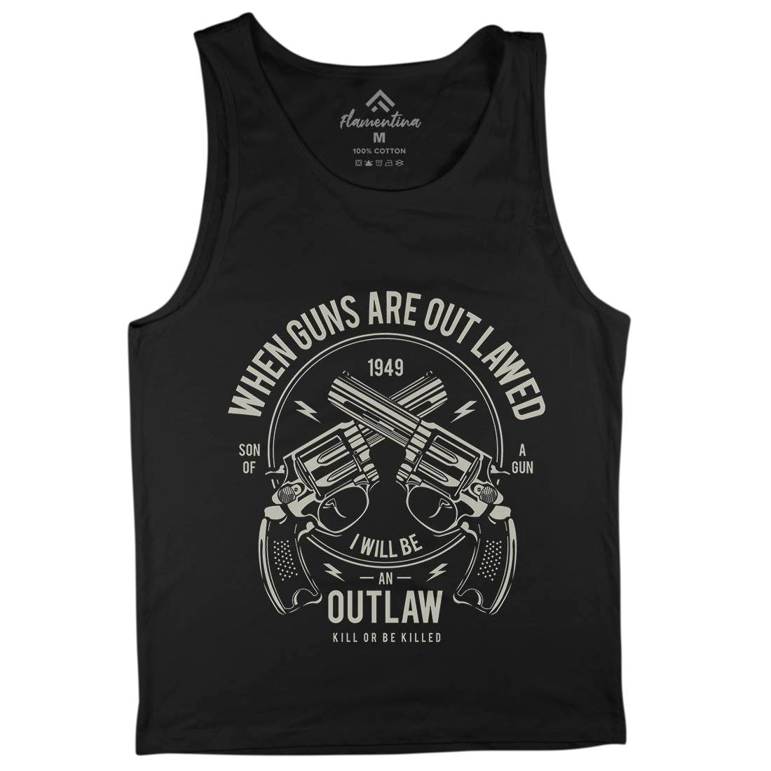 Outlaw Mens Tank Top Vest American A107