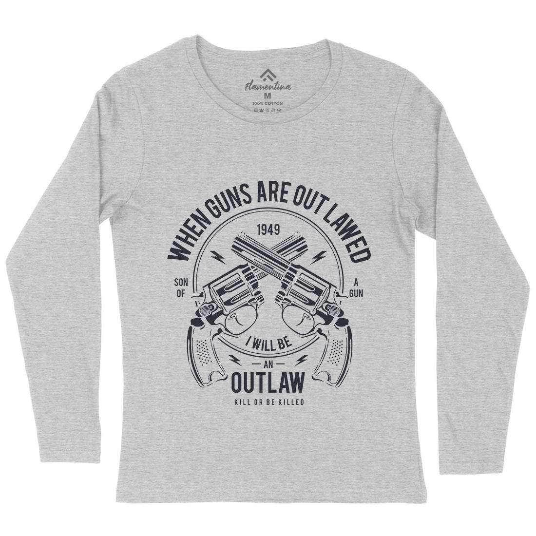 Outlaw Womens Long Sleeve T-Shirt American A107