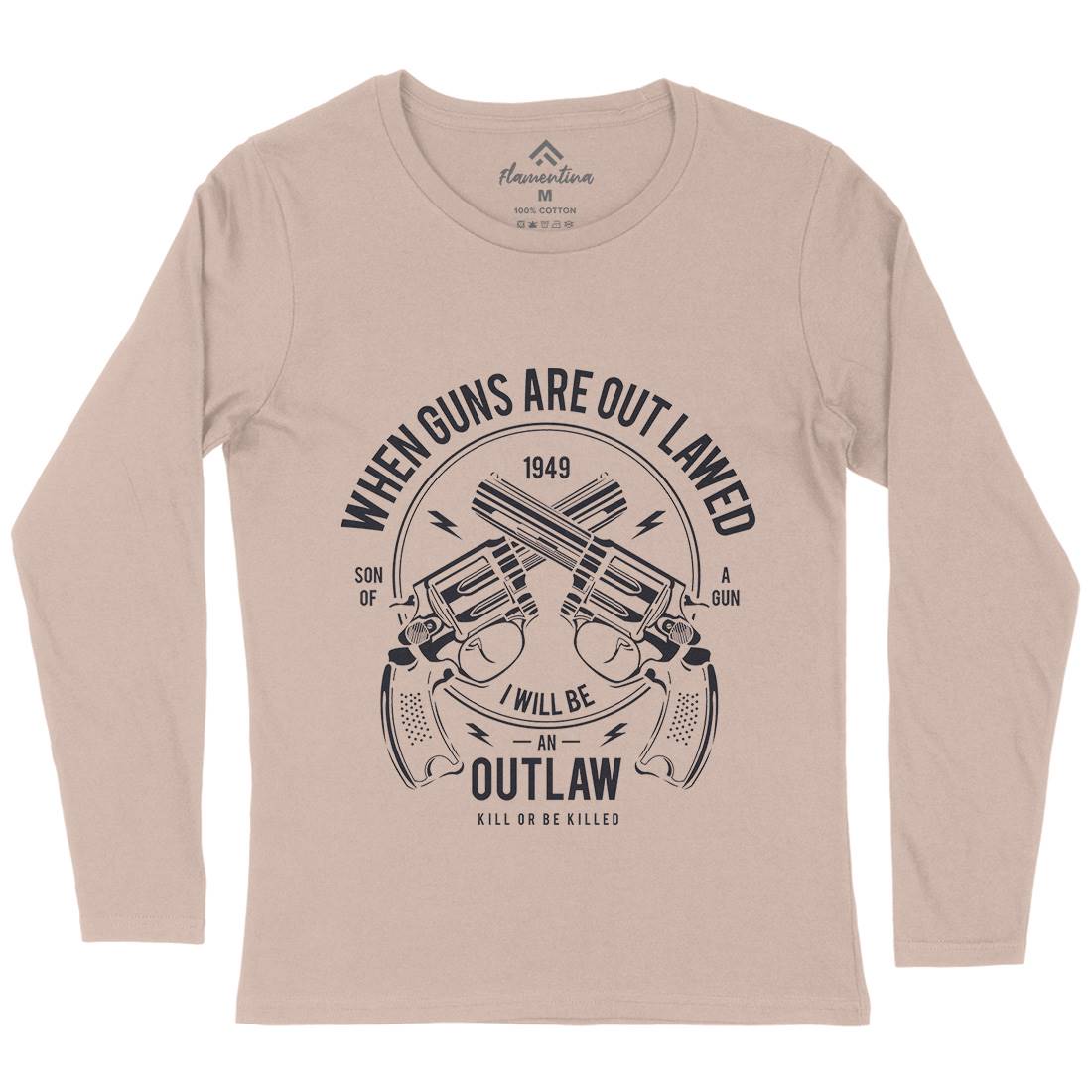 Outlaw Womens Long Sleeve T-Shirt American A107