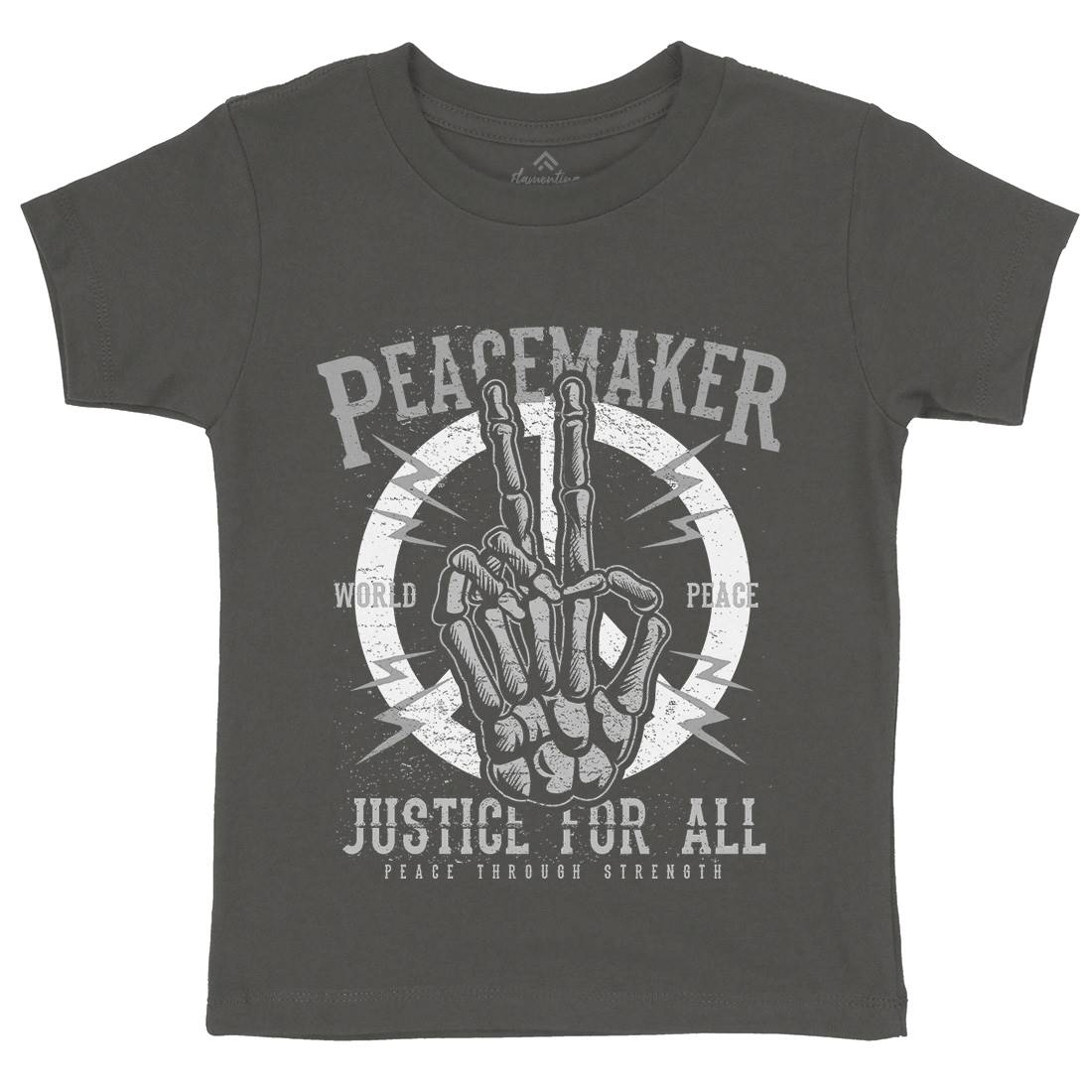Maker Kids Organic Crew Neck T-Shirt Peace A108