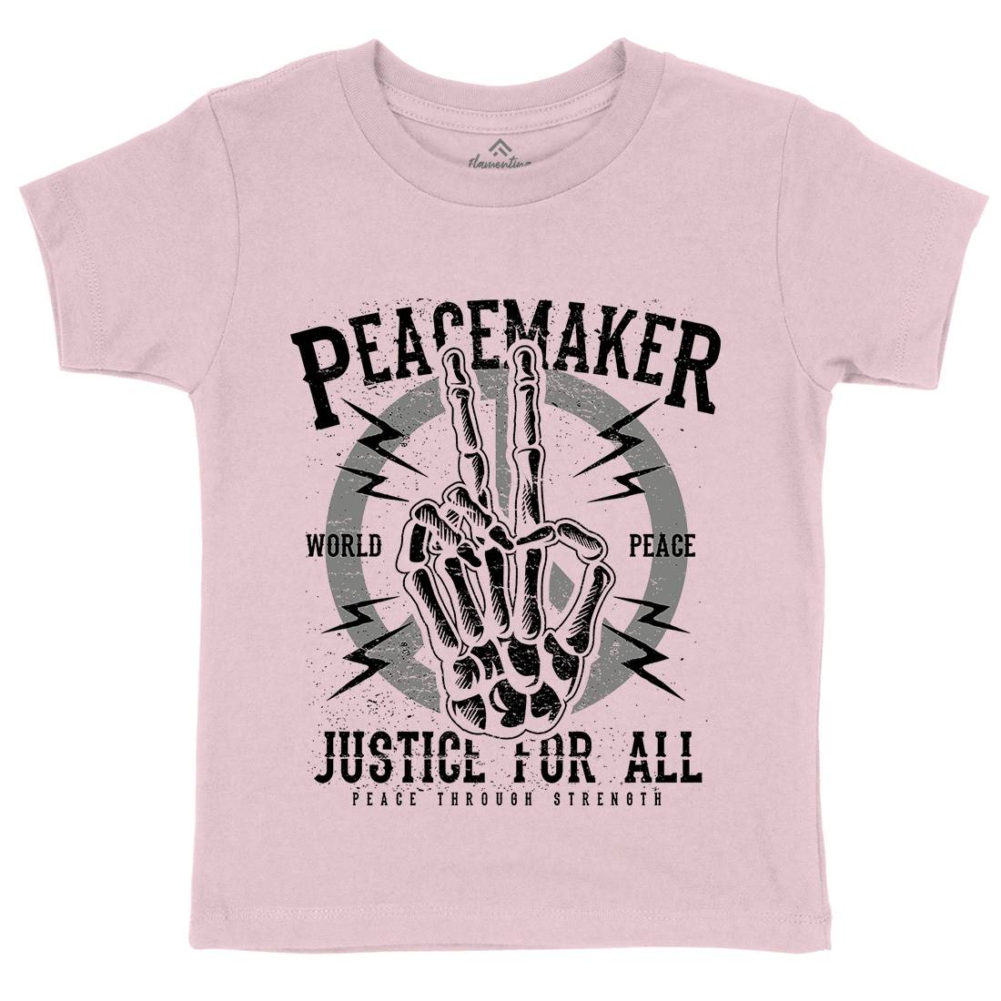 Maker Kids Organic Crew Neck T-Shirt Peace A108