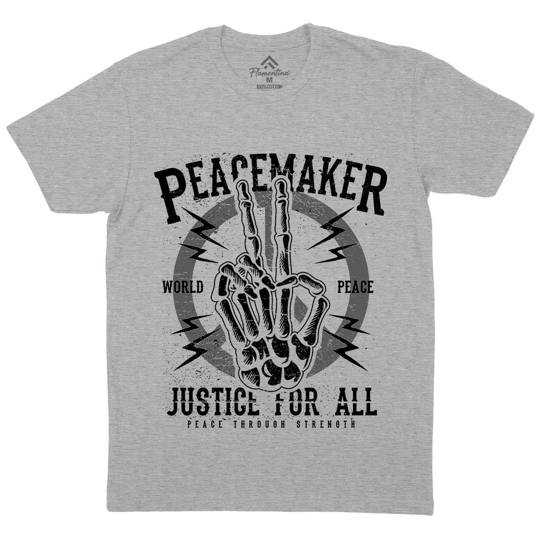 Maker Mens Organic Crew Neck T-Shirt Peace A108