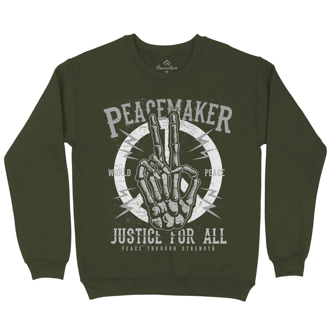 Maker Mens Crew Neck Sweatshirt Peace A108