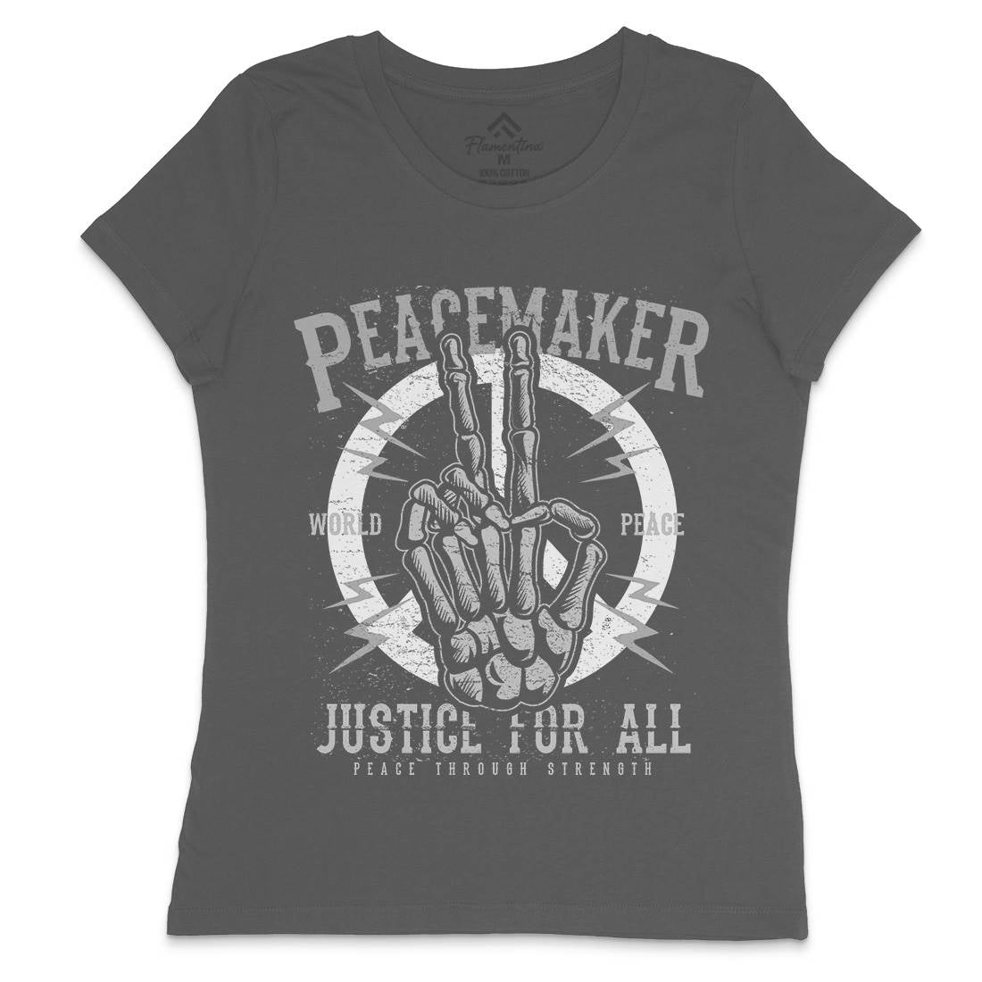Maker Womens Crew Neck T-Shirt Peace A108