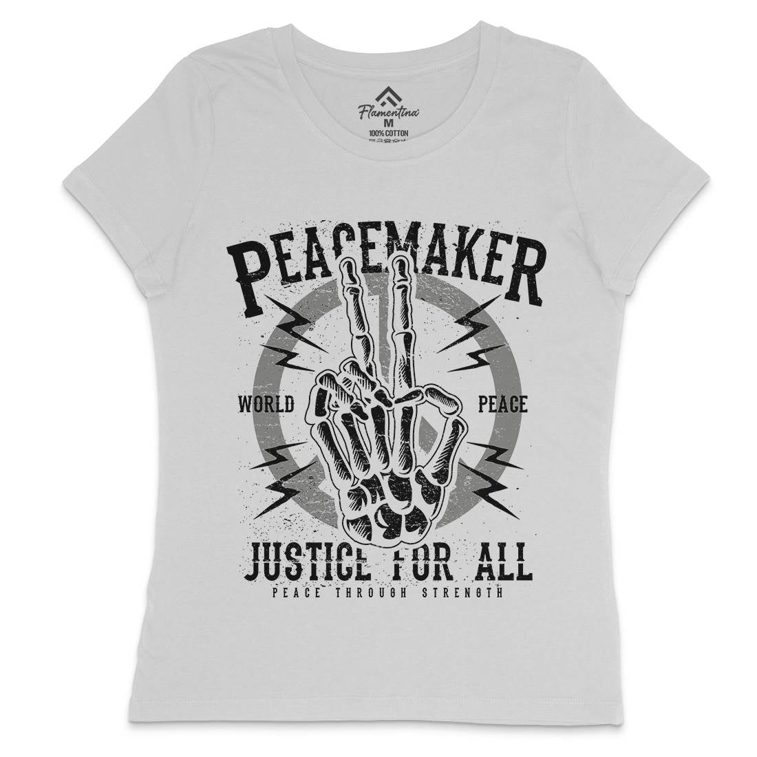 Maker Womens Crew Neck T-Shirt Peace A108