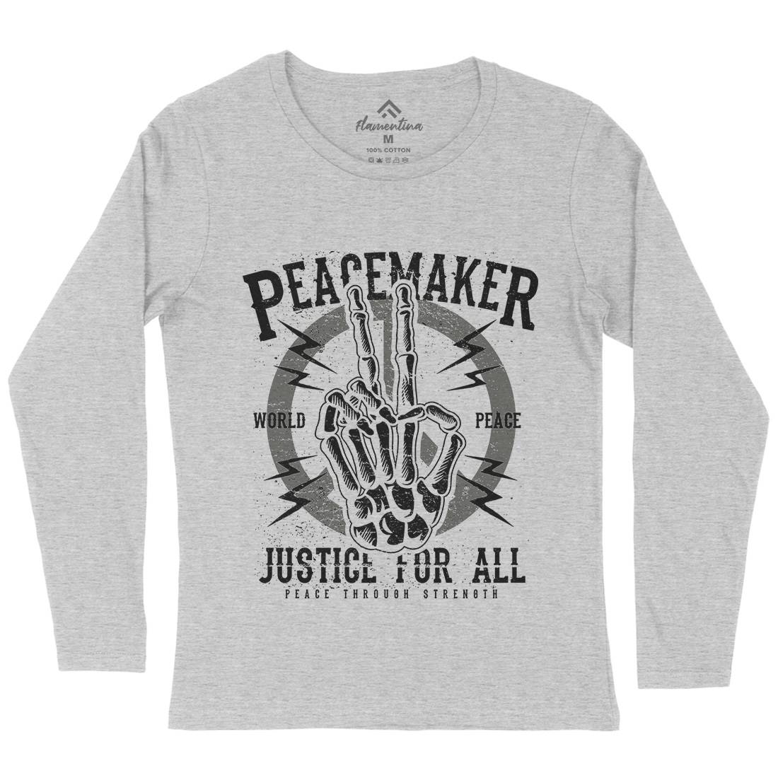 Maker Womens Long Sleeve T-Shirt Peace A108