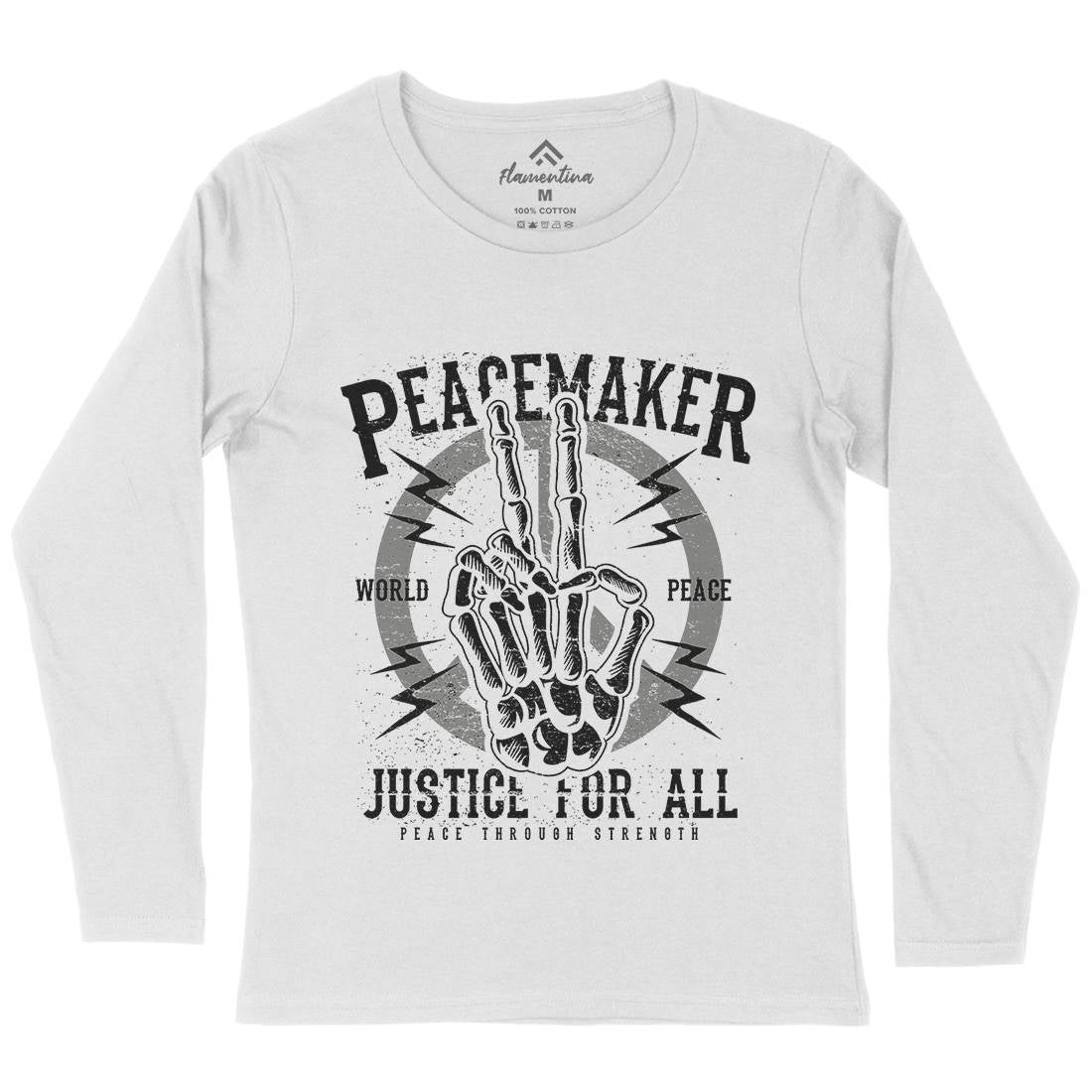 Maker Womens Long Sleeve T-Shirt Peace A108