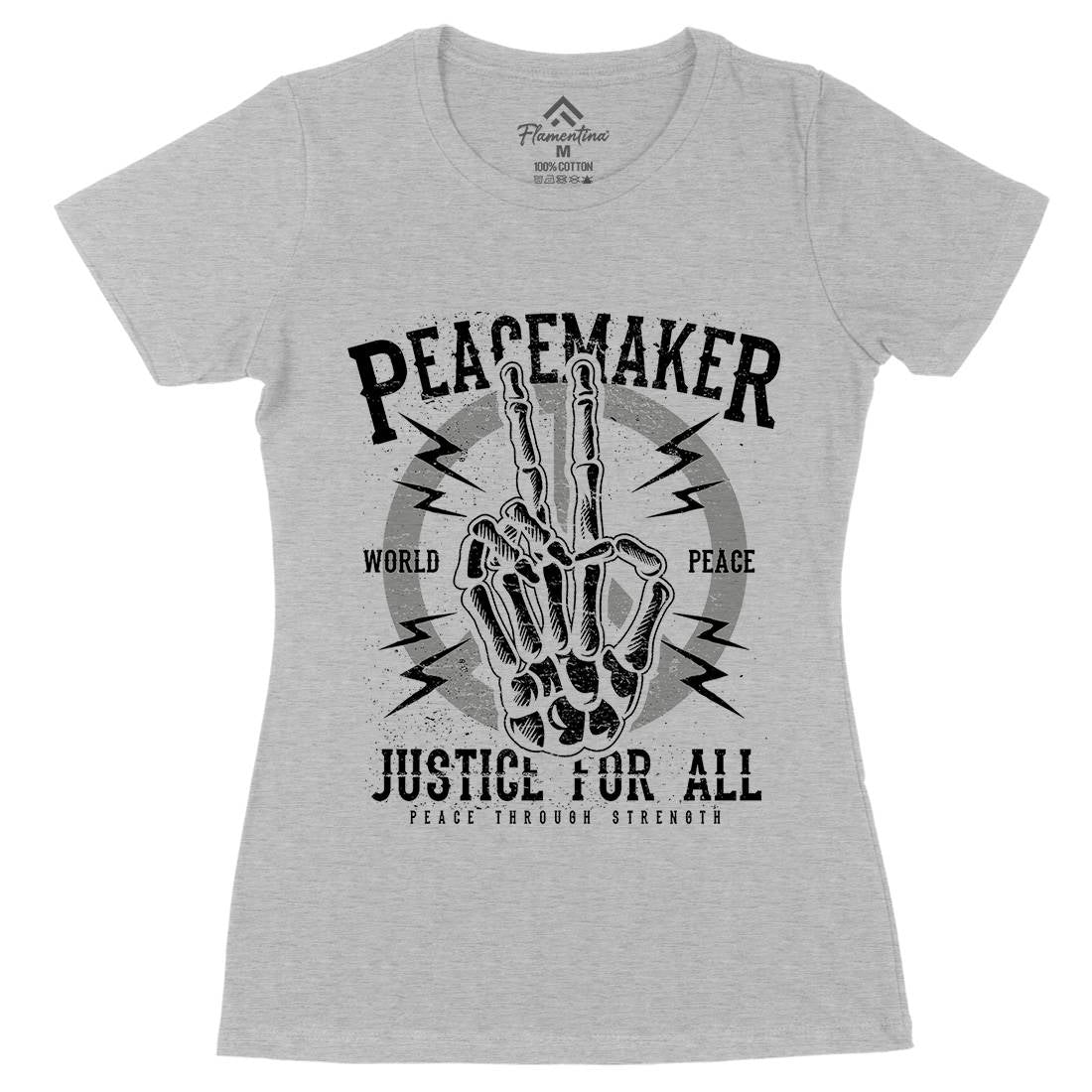 Maker Womens Organic Crew Neck T-Shirt Peace A108
