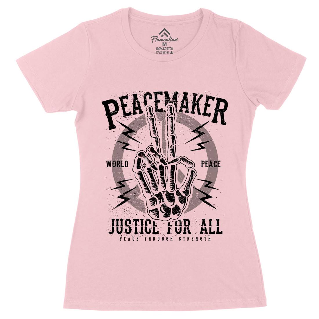 Maker Womens Organic Crew Neck T-Shirt Peace A108