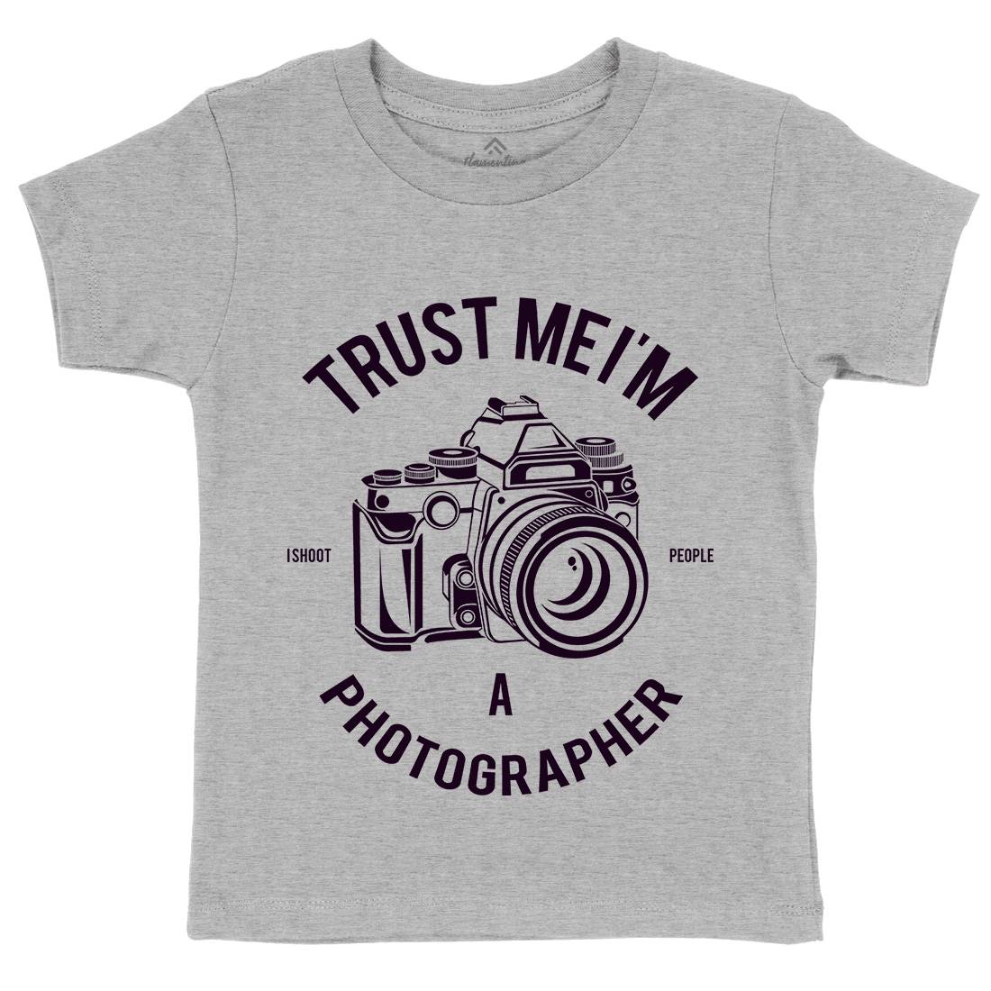 Photographer Kids Crew Neck T-Shirt Media A110